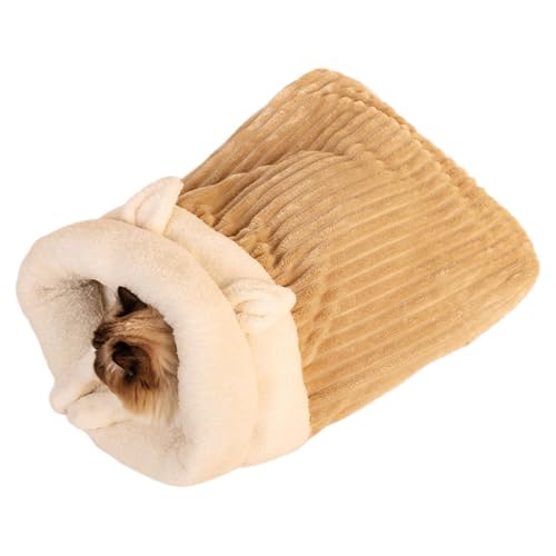 Katzenschlafsack, Plüsch-Katzenbett, Warmer Katzenbett, Waschbar Katzendecke Haustier Kissen, Halbgeschlossener Katzenschlafsack, Warmes Katzenbett Für Den Winter von Kaxenig