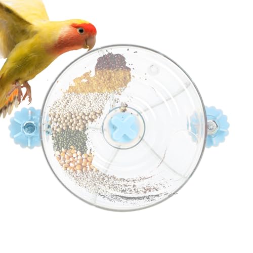 futtersuche Feeder, Futtermittelfutter für Vögel, Spinnerspielzeug für Vogelkäfig, Schwenkrad drehen Kauen- und Übungsspielzeug für Sittiche, afrikanische Grau, Conure, Wellensittiche, Cockatiel - von Kaxenig