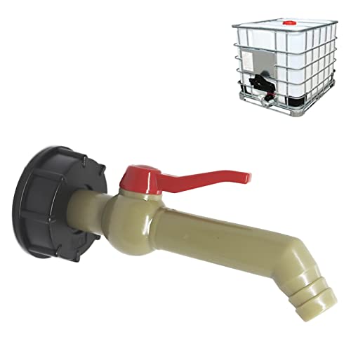 IBC Auslaufhahn IBC Tank Zubehör Wassertank Zubehör Adapter 3/4" Auslaufhahn IBC Wassertank Zubehör Kugel Auslaufventil S60x6 IBC Container Zubehör für IBC-Regenwassertank (DN40 / 50) (22 mm) von Kayan