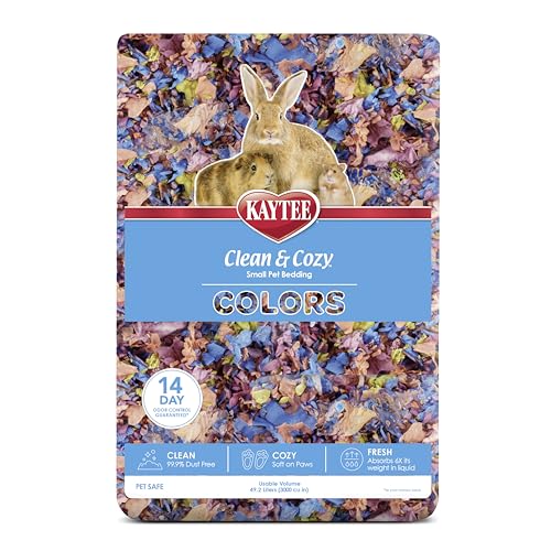 Kaytee Clean & Cozy Colors Kleintierstreu mit extremer Geruchskontrolle, Kaleidoskop, 49,2 Liter von Kaytee