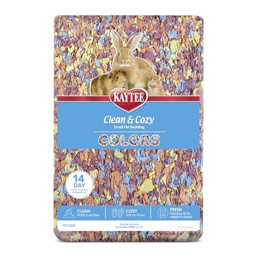 Kaytee Clean & Cozy Colors Kleintierstreu mit extremer Geruchskontrolle, Kaleidoskop, 49,2 Liter von Kaytee