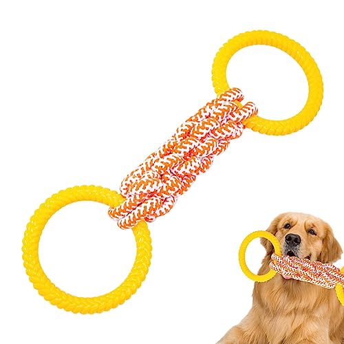 Kazuko Beißspielzeug für Hunde | Kauspielzeug für Welpen | Doppelte Schlaufenknoten-Knochenformung, interaktive Langeweile und hilft, den Atem von Hunden und Welpen zu erfrischen von Kazuko