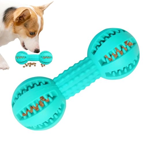 Kazuko Kauspielzeug für Hunde, Robuster Naturkautschuk, Haustier-Zahnreiniger-Kauspielzeug,Hundespielzeug zum Zähneknirschen in Hantelform von Kazuko