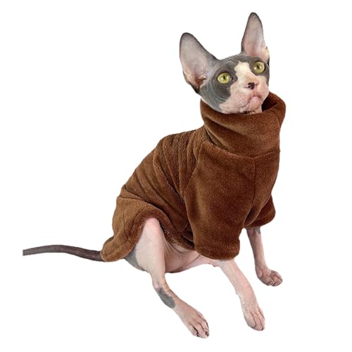 Haarfreie Katzenkleidung – Sphinx Coral gemütliche Kleidung, warme Katzenpullover, Winter, Dicke Katzenkleidung, Nerz-Samt, Devon Katzenkleidung für Katzen, Kleidung für Katzen von Kbnuetyg