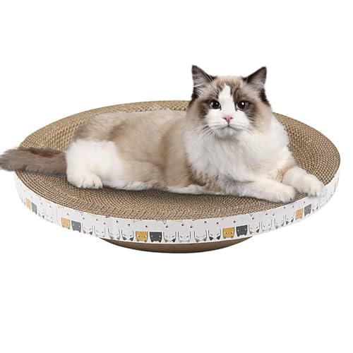 Katzenkratzschale - Brettschüssel, Wellpapier Katze Karton Kratzer, Schüssel geformt Katzenkratzpad, Hochdichte Kratzpads für Indoor Kitty Training und Katzen Schlafen von Kbnuetyg