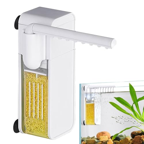 Kbnuetyg Aquarium-Stromfilter, leises Aquarium, multifunktionale Aquariumpumpen mit kompakter Größe, langlebige Filtration, Wassersauerstofffilter, Zubehör für Aquarien von Kbnuetyg