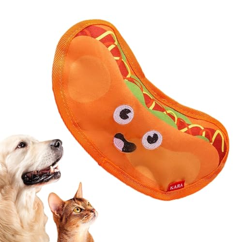 Kbnuetyg Hamburger-Hundespielzeug, quietschendes Hamburger-Spielzeug für Haustiere, Hamburger quietschendes Kauspielzeug Zahnreinigung Hundezubehör, Food Design Pet Teeth Hamburger Kauspielzeug – von Kbnuetyg