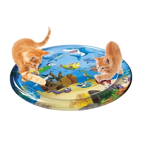 Kbnuetyg Sensorische Wasserspielmatte für Katzen, Wassersensorische Spielmatte für Hunde, Hundespielmatte, Tragbare wassergefüllte Sommer-Haustierspielmatte für Welpen, Kätzchen und Hunde von Kbnuetyg