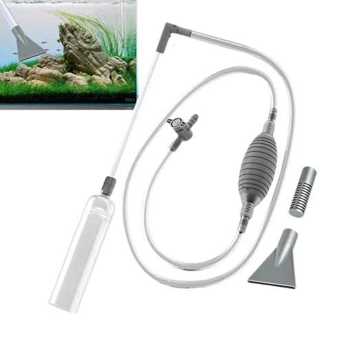 Kiessauger für Aquarien, Siphon-Staubsauger für Aquarien,Effiziente Siphon-Reinigungspumpe für Aquarien - Siphon-Vakuum-Kiesreiniger, tragbarer Wasserwechselwechsler, Aquarium-Zubehör für Aquarien, Sc von Kbnuetyg