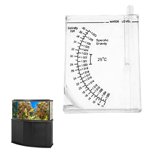 Salzgehaltstester - Gravitationstester, Meerwasser-Denssimeter | Meerwasser-Salzmessgerät für Aquarien, Salzgehaltsmessgerät, Teichwasser, Salzwasser, Süßwasser, präzises automatisches Hydrometer für von Kbnuetyg