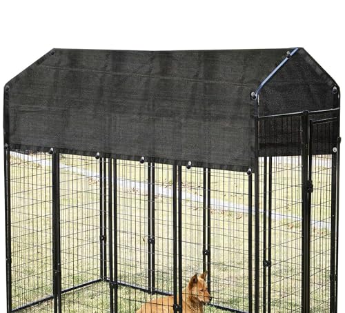 Kecugres Robuste Abdeckung für Hundehütte mit Ösen für den Außenbereich, Hundehaus, Terrasse, Pflanzen, 3 x 3 m, Hundekäfig, Netz-Plane für draußen, Hundehütte, Terrasse von Kecugres