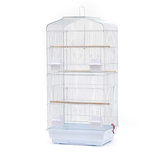 Vogelkäfig Vogelvoliere Vogelbauer Vogelhaus Tragbarer Kanarienvögelkäfig (46 * 36 * 92cm weiß) von Kedia