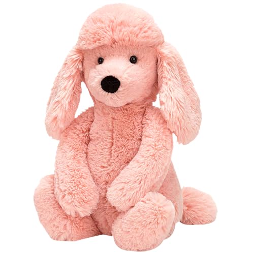 KedidO Plüsch Kissen, Pudel Plüschtier, Hund Kuscheltier, Hund Plüschtier Kawaii Plüsch Stofftier Hund Hunde Dog Geschenk für Kinder Mädchen (30CM) von KedidO