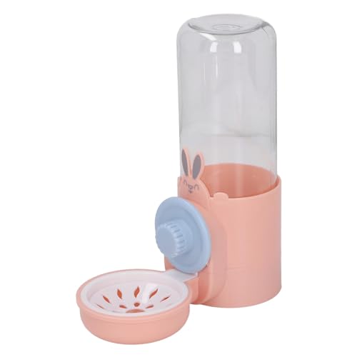 500 Ml Hängender Automatischer Haustier-Wasserspender, Hängender Käfig-Hundewasserspender für Hunde, Katzen, Haustiere (PINK) von Keenso