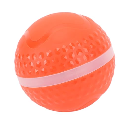 Keenso Interaktives Hundespielzeug, Bewegungsaktiviertes, Automatisch Rollendes Ballspielzeug mit LED-Lichtern für Kleine/mittlere/große Hunde (ORANGE) von Keenso