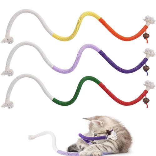 3 Stück Cat Toys Chew Ropes Toys, Katzenminze Stick, Interaktives Katzen Kausticks, Katzen Kauhölzer Sticks für Katzen Zahnpflege & Gegen Mundgeruch Natürlich Sicher Katzensticks Kausticks von Keeplus