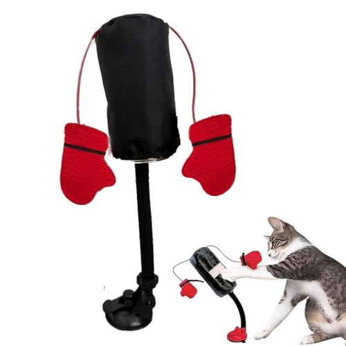 Cat Punching Bag Toy, Punching Bag with Gloves Cat Toy, Interaktives Haustierspielzeug, Haustier-Übungsspielzeug, Katzen-Übungsspielzeug, interaktives Katzen-Boxsack-Spielzeug, Kätzchen-spielzeug von Keeplus