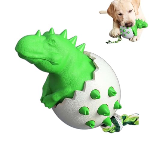 Idearock Dinosaur Eggs Dog Chew Toys, Idearock Dinosaurier Eier Hund Kauspielzeug, unzerstörbares Hundespielzeug, Hundekauspielzeug für Large Breeds Welpen, kleine, mittlere, große Hunde (Grün) von Keeplus