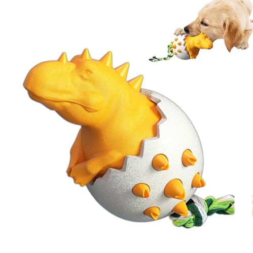 Idearock Dinosaur Eggs Dog Chew Toys, Idearock Dinosaurier Eier Hund Kauspielzeug, unzerstörbares Hundespielzeug, Hundekauspielzeug für Large Breeds Welpen, kleine, mittlere, große Hunde (Orange) von Keeplus