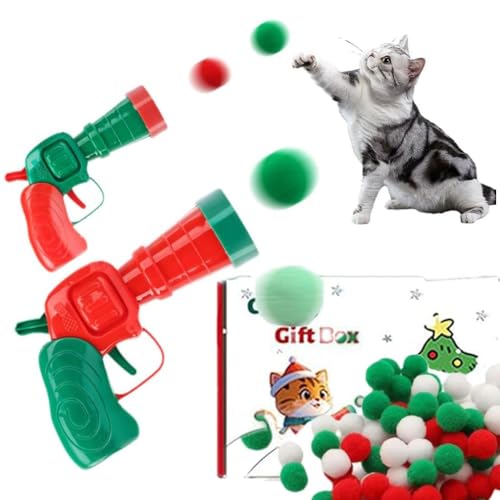 Keeplus Interactive Cat Toy Ball Launcher, Katzenspielzeug, Interaktives Katzenspielzeug, Katzenspielzeug Bälle, Katzenspielzeug Set mit Ballwerfer, Katzenspielzeug Ball für Indoor Haustier Katzen von Keeplus