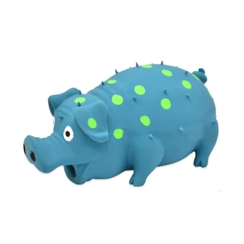 Simulated Pig Sound Children's Toy Squeaky Pig Toys, Durable Rubber Pig Squeaker Toys, Quietschendes, Simuliertes Schwein Sound Kinderspielzeug quietschendes, Gummi Schwein Squeaker Spielzeug (Blau) von Keeplus