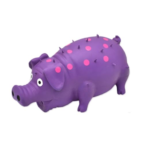 Simulated Pig Sound Children's Toy Squeaky Pig Toys, Durable Rubber Pig Squeaker Toys, Quietschendes, Simuliertes Schwein Sound Kinderspielzeug quietschendes, Gummi Schwein Squeaker Spielzeug (Lila) von Keeplus