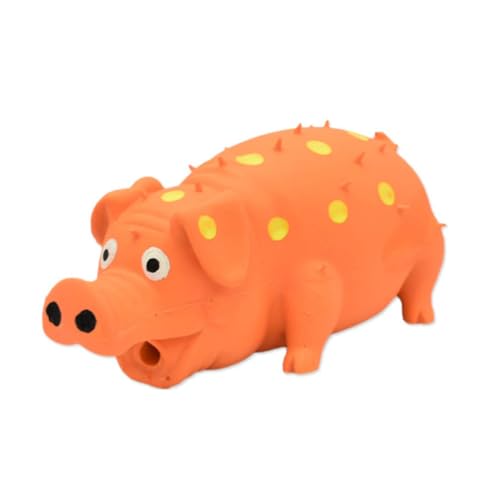 Simulated Pig Sound Children's Toy Squeaky Pig Toys, Durable Rubber Pig Squeaker Toys, Quietschendes, Simuliertes Schwein Sound Kinderspielzeug quietschendes, Gummi Schwein Squeaker Spielzeug (Orange) von Keeplus