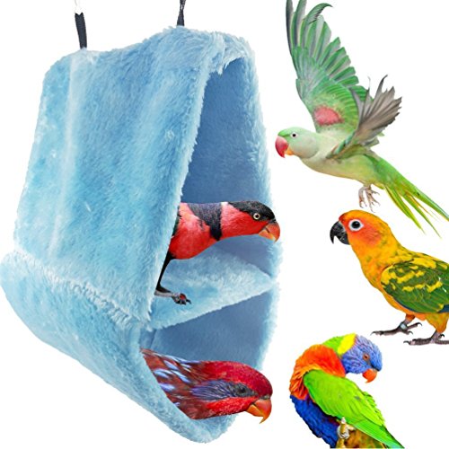 Warm Bird Hängematte Nest Schlafbett für Vogel Papagei Wellensittich Nymphensittich Conure Lovebird Finch Kanarischer Kakadu Afrikanische Graue Eclectus Amazonas Cage Stehen Spielzeug von Keersi