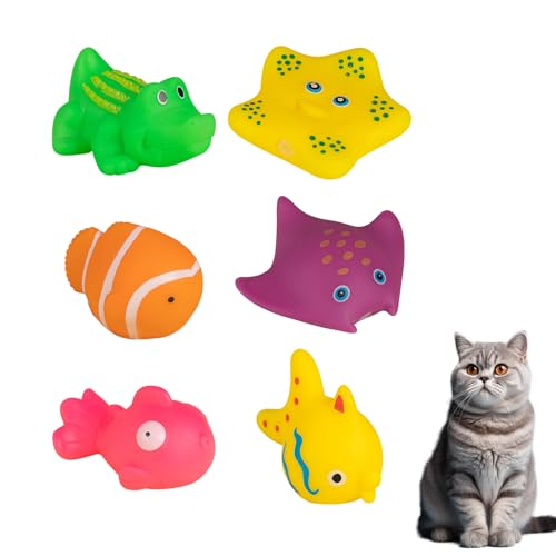 Katzenpool mit Spielzeug,Wasserspielzeug Katze für Katzen,Hundepool Schwimmbad,Tragbares Pool Spielzeug Hundeplanschbecken,Faltbarer Hunde Pool interaktives Spielzeug für Hunde und Katzen (6pc) von Keho Keho Kehongdun