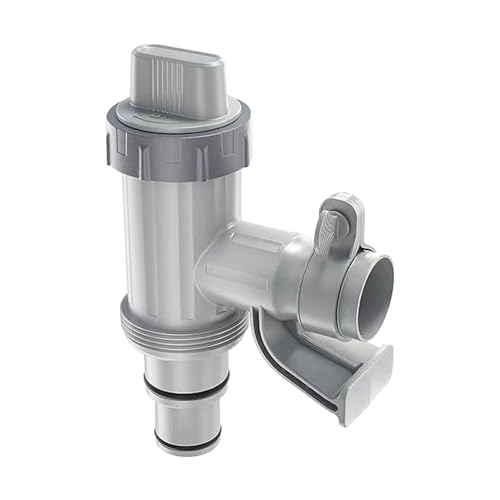 Pool Absperrhahn,Pool Schlauch Adapter mit Kolbenventil und Poolrohrhalter,Poolschlauch Adapter Poolpumpe Zubehör,Pool Ersatzteile Zubehör für Oberirdischen Poolzubehör Aufstellschwimmbecken (1pc) von Keho Keho Kehongdun