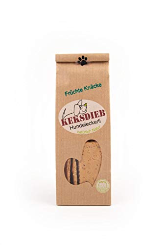 KEKSDIEB Leckerli FRÜCHTE-KNÄCKEBROT 100g für Hunde von Keksdieb