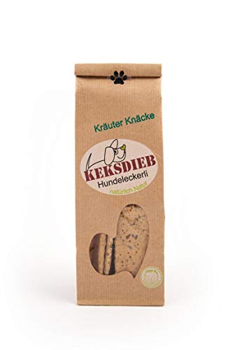 KEKSDIEB Leckerli KRÄUTER-KNÄCKEBROT 100g für Hunde von Keksdieb