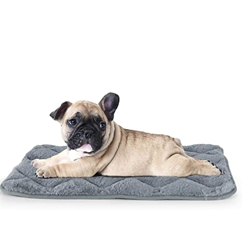 Großes Hundebett, Hundekäfig-Matratze, waschbar, flach, Kissen, Matte, 61 cm, weiche Welpen-Bettwäsche, Hunde-Schlafdecke für Kätzchen, Katzen, mittelgroße und kleine Hunde, Grau, 61 x 46 cm, von Kekuningan