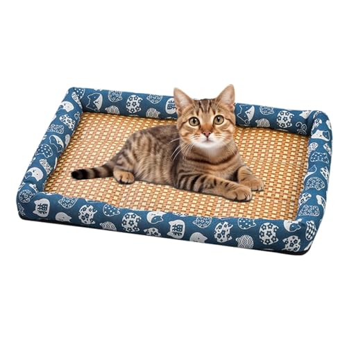 Hundekühlmatte, Kühlmatte für Hunde, Rattan-Sommerkühlmatte für Haustiere, Schlafmatte für Hunde und Katzen, Sommer-Eispads, Haustierbedarf für Crate Kennel Bed Sofa von Kelburn