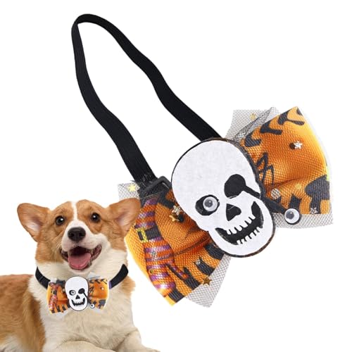 Katzenhalsband mit Geistermuster, Katzenhalsband für kleine Hunde - Weiche Kätzchenhalsbänder Katzenhalsband | Verstellbares Hundehalsband für Halloween-Partys, Weihnachtsfeiern von Kelburn