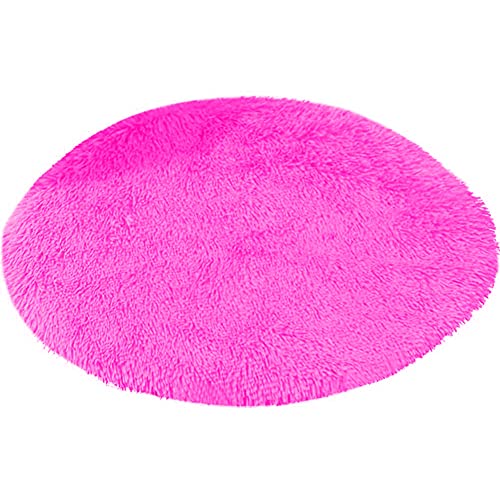 Kelendle 40,6 cm Plüsch-Hundebett-Matte, warm, flauschig, rund, Welpenkisten-Pad mit rutschfester, wasserdichter Unterseite, weich, bequem, Haustierhüttenmatte für kleine und mittelgroße Hunde von Kelendle