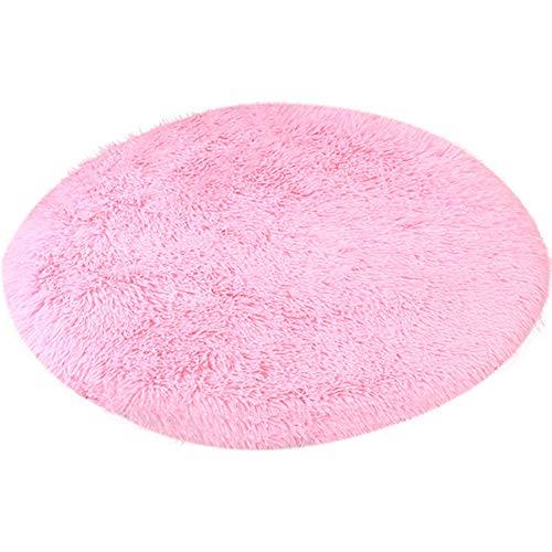 Kelendle 40,6 cm PlüschHundebettMatte, warm, flauschig, rund, mit rutschfester, wasserdichter Unterseite, weicher, bequemer HaustierHundehüttenMatte für kleine und mittelgroße Hunde zum Schlafen von Kelendle