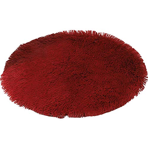 Kelendle 61 cm großes Plüsch-Hundebett-Matte, warm, flauschig, rund, für Welpen, mit rutschfester, wasserdichter Unterseite, weich, bequem, für kleine und mittelgroße Hunde von Kelendle