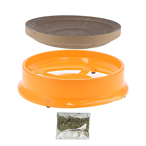 Austauschbarer Kletterkratzer aus Wellpappe für Katzen, Lounge-Bett aus Pappe, Katzenzubehör für schalenförmiges Kratzbrett (Orange) von Kelepu