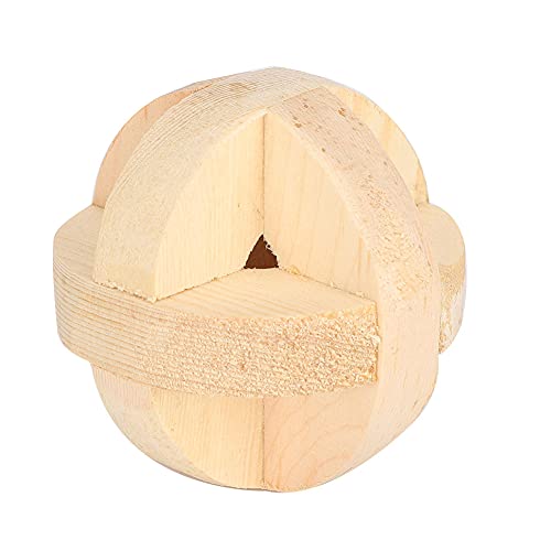 Hamster Holzball Spielzeug Beißen für kleine Haustiere Käfig Spielen Kauen Klettern, 6 cm/2,4 Zoll Holz von Kelepu