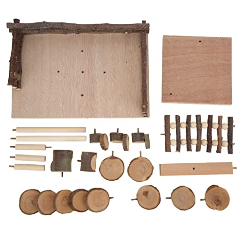 Hamster-Spielplatz-Set AUS Holz, KLETTERSYSTEM FÜR KLEINE Haustiere von Kelepu