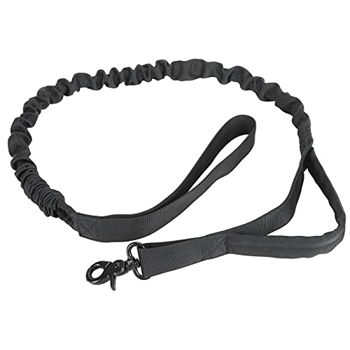 Hundeleine, ausziehbar, wasserdicht, Nylon, Militärqualität, Zugseil für Outdoor-Training, Schwarz, 106–146 cm, für mittelgroße und große Hunde von Kelepu