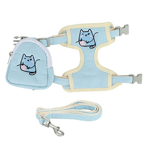 Kelepu Cat Harness and Leash Set, Cat Harness and Leash Set Escape Proof, Adjustable Soft Kittens Vest with Reflective Strip for Cats, Comfortable Outdoor Vest, Yellow (L 26cm) von Kelepu