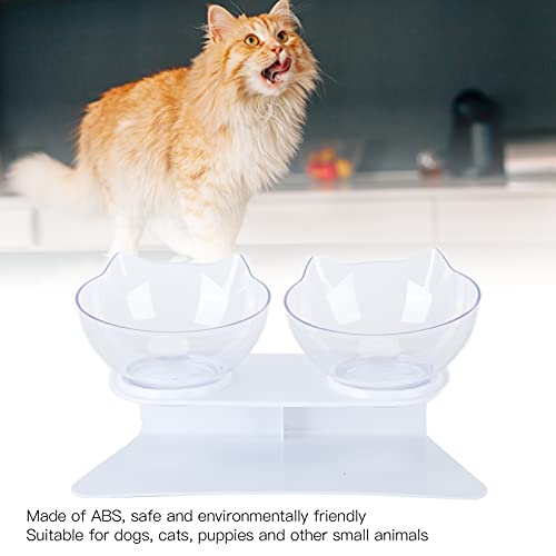 Kelepu Futternapf, langlebig, Futternapf für Katzen und Hunde, mit Aufbewahrungsregal für kleine Haustiere (Transparent Lens) von Kelepu
