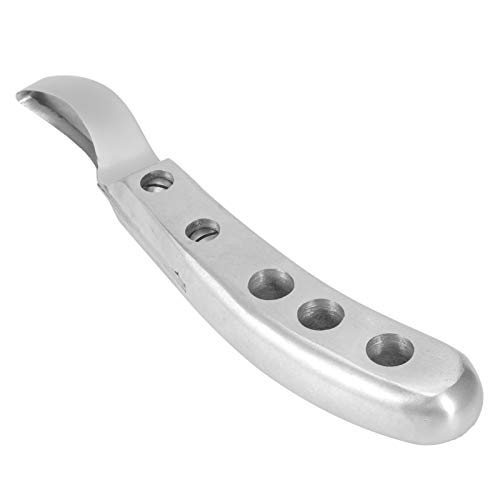 Kelepu Hufmesser, Aluminiumlegierung, zweischneidiges Hufschneidemesser mit ergonomischem Griff, beständig gegen Verformung, Nutztier-Trimmmesser, Vieh-Werkzeugzubehör (Ring Knife) von Kelepu