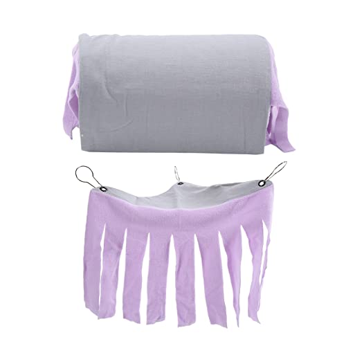 TUNNELHAUS FÜR Haustiere, ABNEHMBARES VERSTECK FÜR KLEINE Tiere, MIT HÄNGEMATTE, QUASTENVORHÄNGEN (Purple Tassel) von Kelepu