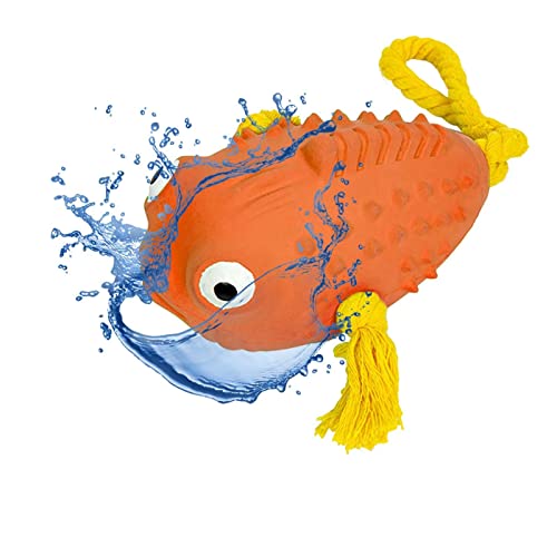 Kauspielzeug für Welpen zum Zahnen – Quietschendes Welpen-Kauspielzeug | Clownfisch-Form Welpenzahnbürste für saubere Zähne, interaktives Fischspielzeug für aggressive Kauer, kleine, mittelgroße und von Keloc