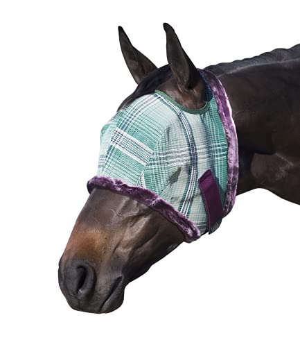 Kensington Fliegenmaske mit Fleecebesatz für Pferde – schützt Gesicht und Augen vor Fliegen und Sonnenstrahlen und ermöglicht gleichzeitig volle Sichtbarkeit – atmungsaktiv und ohne Wärmeübertragung, von Kensington