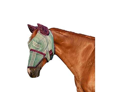 Kensington Signature Fliegenmaske mit abnehmbarer Nase, weichen Netzohren und Vorlockenöffnung, Größe: M-Small, Pferd, Farbe: 2019, Imperial Jade von Kensington