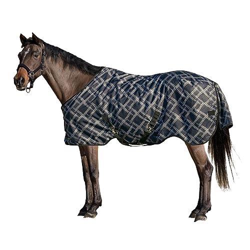 Kensington Signature Pony Turnout - Stabile Decke Tagesdecke, wasserdicht und reißfrei, 180 g (Größe 57, Deluxe Schwarz) von Kensington